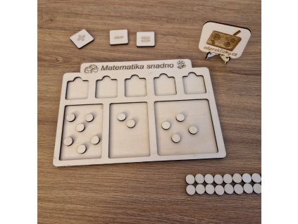 Montessori matematická pomůcka – Dřevěné tabulky pro sčítání a odčítání  Montessori, matematika, čísla, sčítání, odčítání, školka, děti, výuková hra, učení hrou