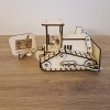 3D stavebnice z překližky – Buldozer (DOZER)  stavebnice, děti, kreativní, motorika, logika, hračka, školka, škola, Montessori, 3D puzzle