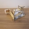3D stavebnice z překližky – Buldozer (DOZER)  stavebnice, děti, kreativní, motorika, logika, hračka, školka, škola, Montessori, 3D puzzle
