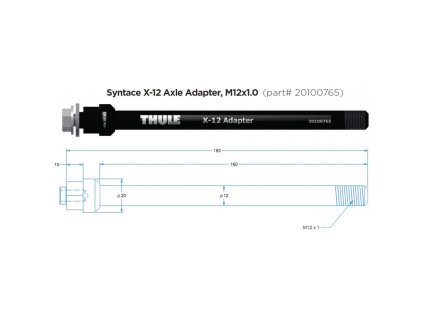 20110733 Adaptér  THULE Syntace X-12 (M12 x 1.0)