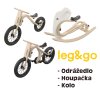 LEG&GO SET Dětská odrážedlo, kolo a houpadlo 3v1