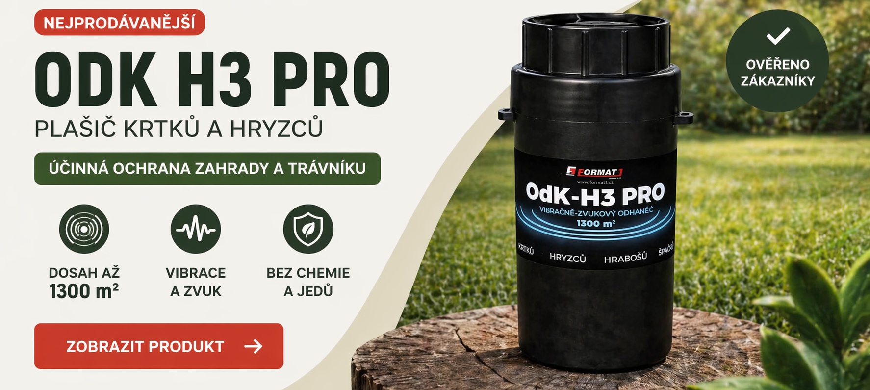 Nejsilnější odpuzovač krtků v ČR