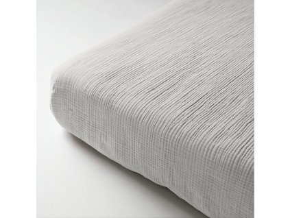 Mušelínové napínací prostěradlo krémové