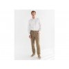 Pánské lněné kalhoty SOGLIO v barvě sušeného mechu