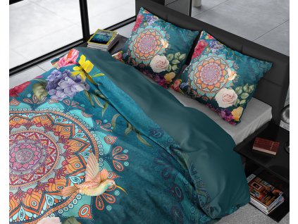 Obliečky z bavlneného saténu Dalila Multi 200x220, 60x70