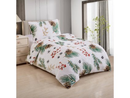 Obliečky mikroflís – Conifer 140x200, 70x90 cm