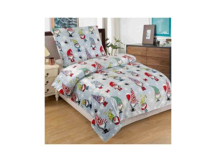 Obliečky mikroplyš - Gnome 140x200, 70x90cm