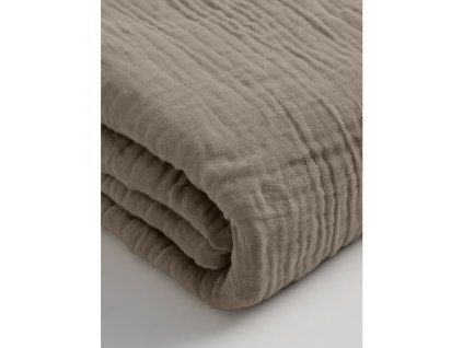 Mušelínové napínacie prestieradlo taupe