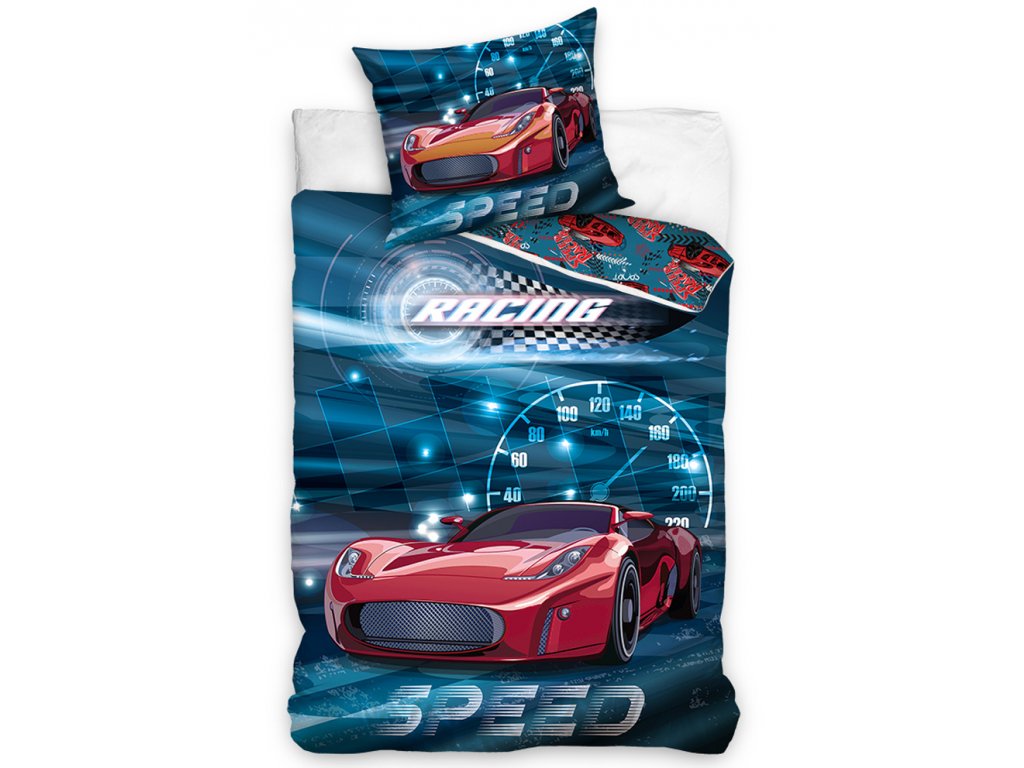 Carbotex bavlna obliečky Supersport Racing Speed 140x200 70x90