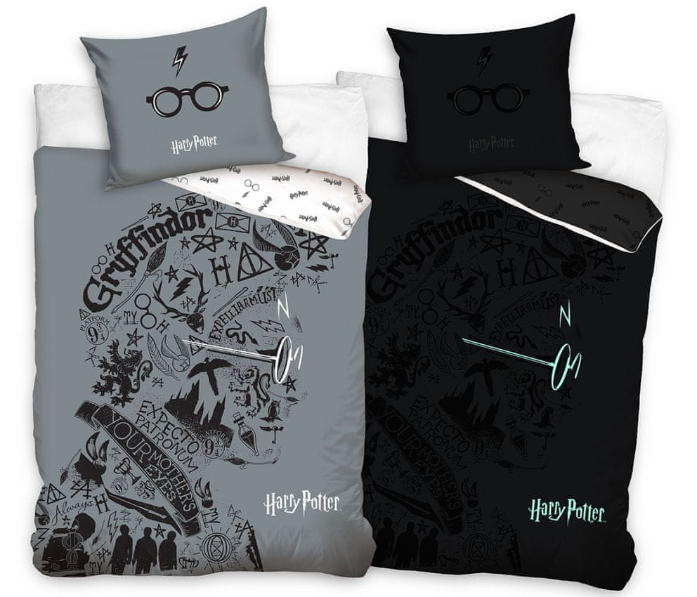 Carbotex bavlna obliečky Harry Potter motív portrét so svietiacim efektom 70x90 140x200