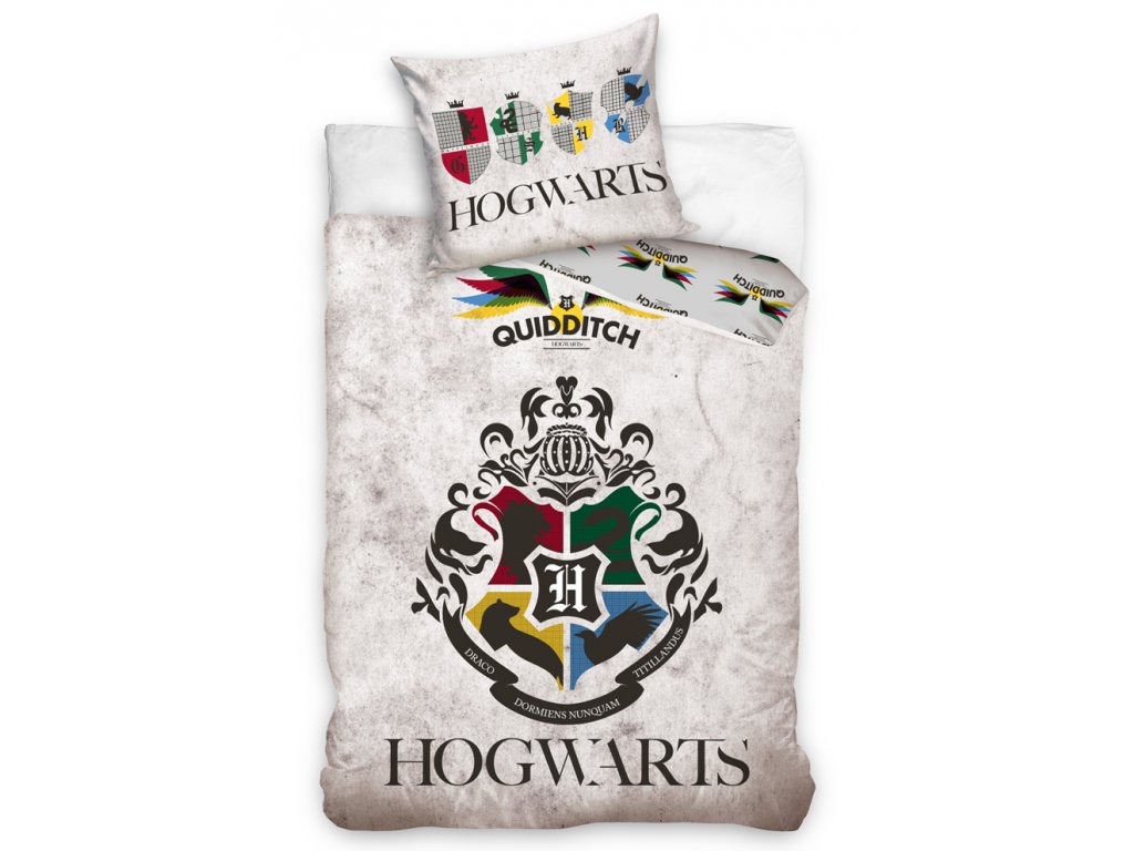 Carbotex bavlna obliečky Harry Potter Famfrpálové týmy 140x200 70x90