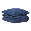Detské ľanové obliečky Navy Washed 90x135, 40x60