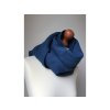 Ľanový šál Navy Washed