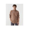 Klasická pánska ľanová košeľa SINTRA v pastelovo hnedej farbe