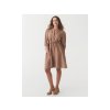 Ľanové šaty VILNIUS v pastelovo hnedej farbe