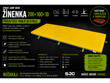 aZinenka 200x100x10cm zlta