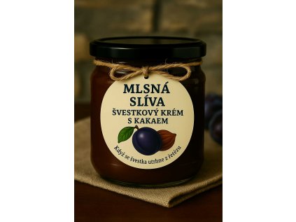 MLSNÁ SLÍVA přední strana etikety