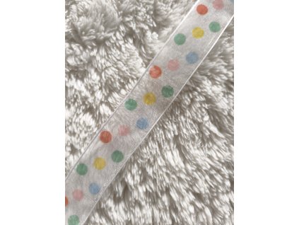 Stuha barevný puntík