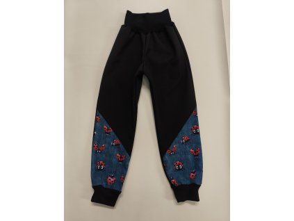 Softshellové kalhoty vel.110 černá/berušky
