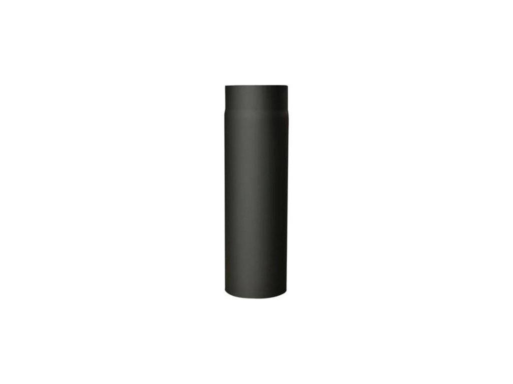 Roura kouřová s otv.150 mm/1000, t.1,5 mm, černá