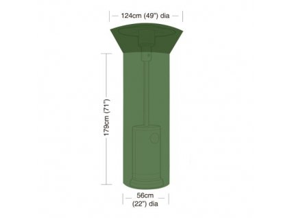 Krycia plachta na záhradný ohrievač pr.124/56 cm, v.179 cm, PE 90g/m2