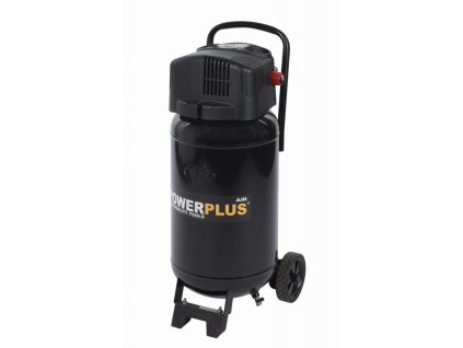 Kompresor POWERPLUS 1100W 50L + 9 ks prísl. bezolejový