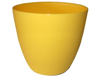 Obal květináče ELLA 13 cm, žlutá matná