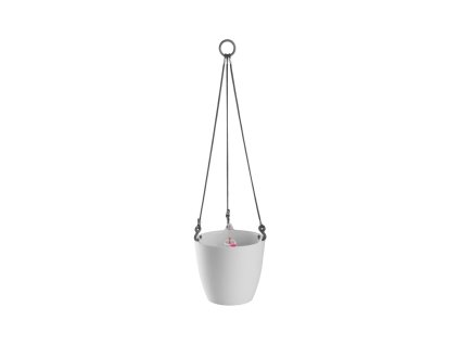 Závěsný květináč ARIELLA 18 cm, ledově bílá