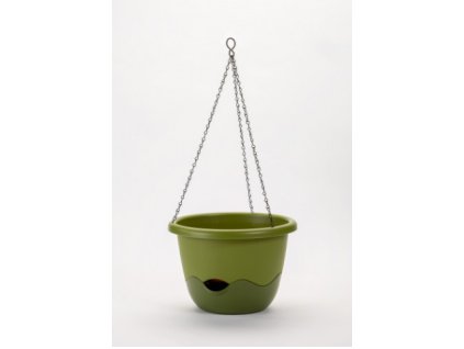 Závesný kvetináč Mareta priemer 25 cm zelená sv. + zelená tm.