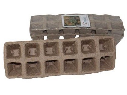 Sadbová doska 12 polí, 3,5x3,5 cm , rašelinová (2ks)