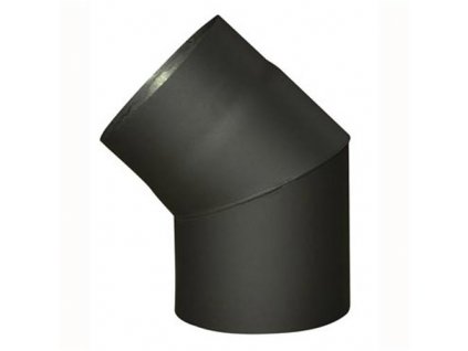 Koleno kouřové 200 mm/45°, t.1,5 mm, černé
