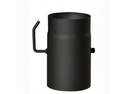 Roura kouřová s klapkou 120 mm/250, t.1,5 mm, černá