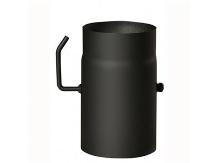 Roura kouřová s klapkou 145 mm/250, t.1,5 mm, černá