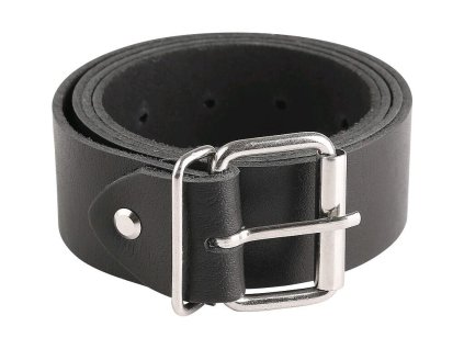 Opasok CXS TOBA, 4 cm, 130 cm, kožený, nastaviteľná spona, čierny