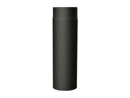 Roura kouřová s klapkou 125 mm/1000, t.1,5 mm, černá