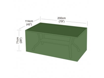 Krycia plachta na obdĺžnikový 8-miestny stôl 200 x 114 x 71 cm, PE 90g/m2