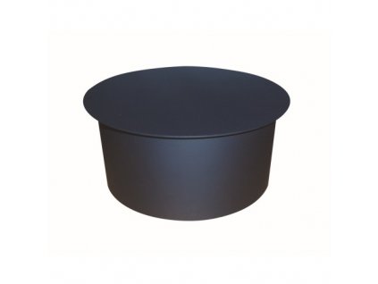 Víčko kouřové 130 mm, t.1,5 mm černé