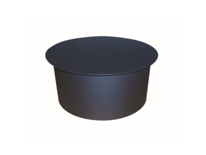 Víčko kouřové 150 mm, t.1,5 mm černé
