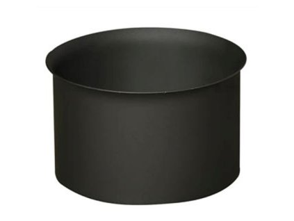 Zděř kouřová 125 mm , t.1,5 mm, černá