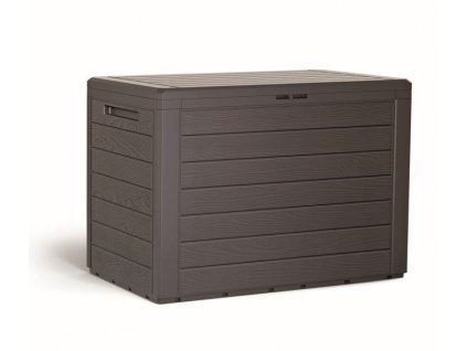 Záhradný box WOODEBOX 190 l - tmavohnedá 78 cm