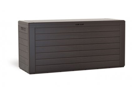 Záhradný box WOODEBOX 280 l - tmavohnedá 116 cm