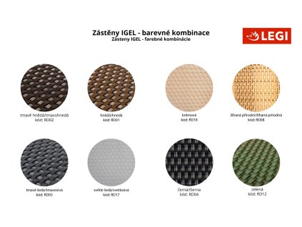 Zástena na balkón IGEL 3 x 1 m, ratan, krémová