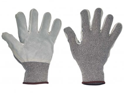 Protirezné rukavice zosilnené kožou CROPPER Master veľ. 7