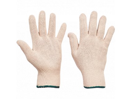 Pletené rukavice AUKLET, bavlnené veľ. 7