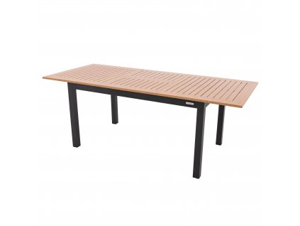 Stôl EXPERT WOOD antracit, rozkladací, hliníkový, 150/210x90x75 cm