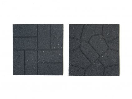 Obojstranná gumová dlaždica Brickface 40 x 40 cm, sivá