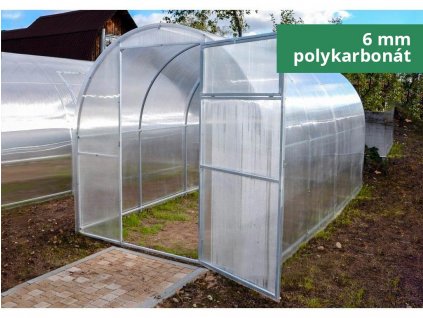 Polykarbonátový skleník IGEL GARLIC 8 x 1,64 m, 6 mm + Lopatka, kolík na sadenie, záhradné nožnice, plečka