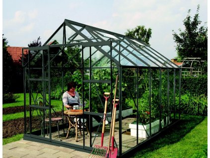 Skleník zo skla VITAVIA URANUS 9900, číre sklo 3 mm, zelený