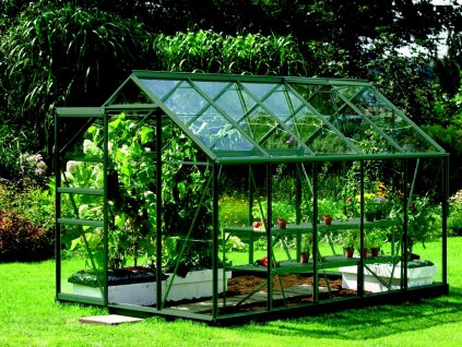 Skleník zo skla VITAVIA VENUS 6200, číre sklo 3 mm, zelený