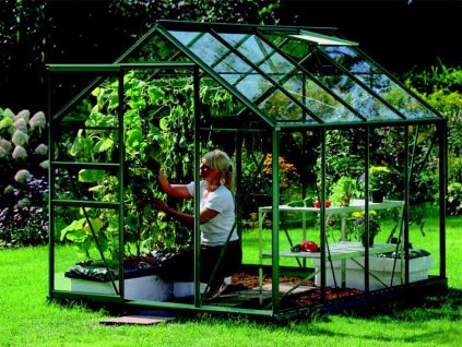 Skleník zo skla VITAVIA VENUS 5000, číre sklo 3 mm, zelený